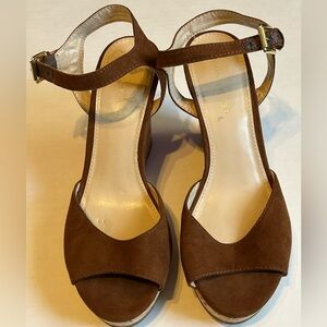 Marc Fisher Tan Suede Women's Sandals, size 8M